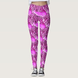 Legging rosa das baleias da natação