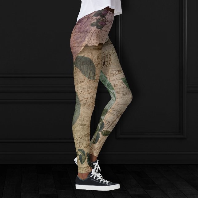 Legging Rosa do Steampunk Torn | Ephemera Vintage em dific (Criador carregado)