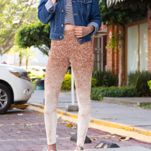 Legging Rosa Dourado Glam Glitter Brilho Degradê Mármore