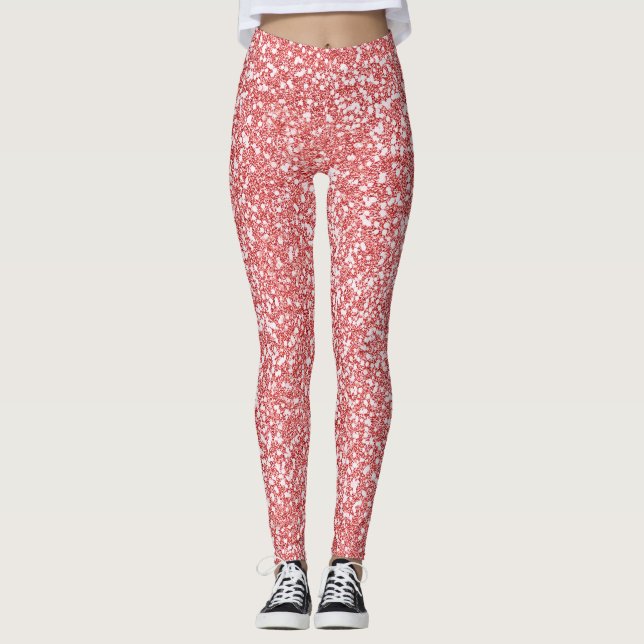 Legging Rosa Dourado Glitter Moderno (Frente)