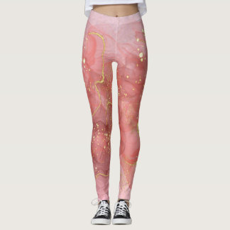 Legging Rosa Dourado Lâmpadas de Dissipação da Lente