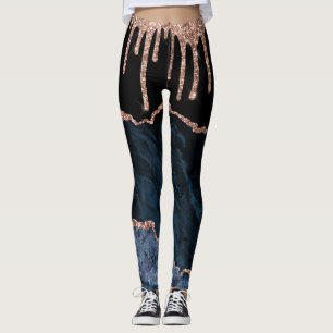 Legging Rosa Dourado Marinho de Dissipador de Lâmpada Pre