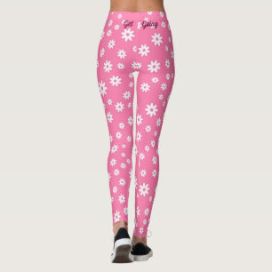 Legging Rosa e Branco