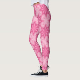 Legging Rosa E Branco