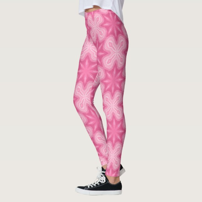 Legging Rosa E Branco (Esquerda)