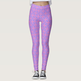 Legging Rosa e Lavanda Préppy