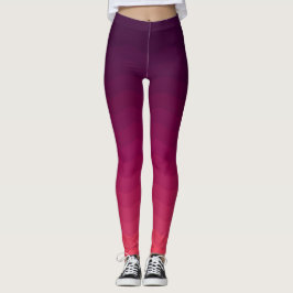 Legging Rosa e profundamente - ondas roxas de Ombre