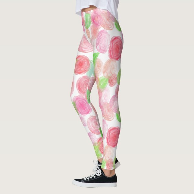 Legging Rosa E Rosas vermelhas (Esquerda)