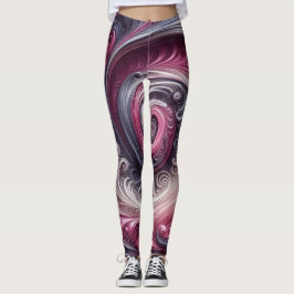 Legging Rosa e Roxo Simples Abstrato moderno