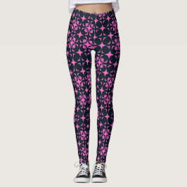 Legging Rosa Elegante Russo e Preto