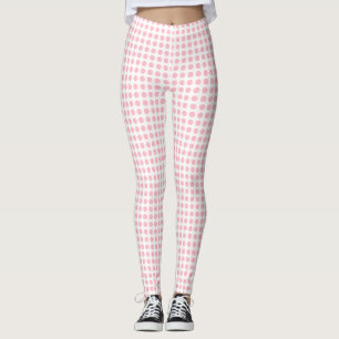 Legging Rosa em Bolinhas Horizontais de Tamanho Pequeno Br