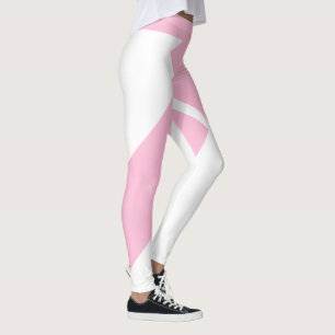 Legging Rosa + Geo Assimétrico Branco