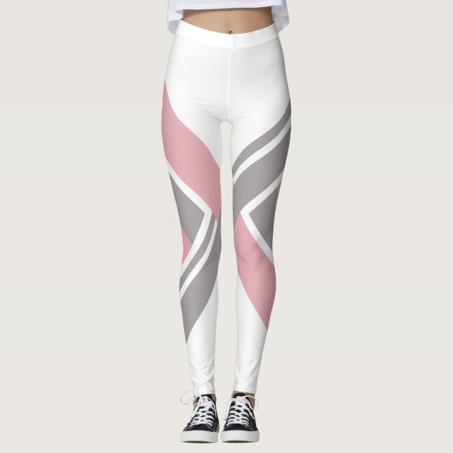 Legging Rosa geométrico (Frente)