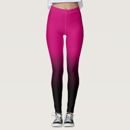 Legging Rosa moderno, caneleiras pretas elegantes