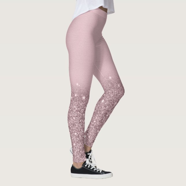 Legging Rosa ouro espumante com brilho