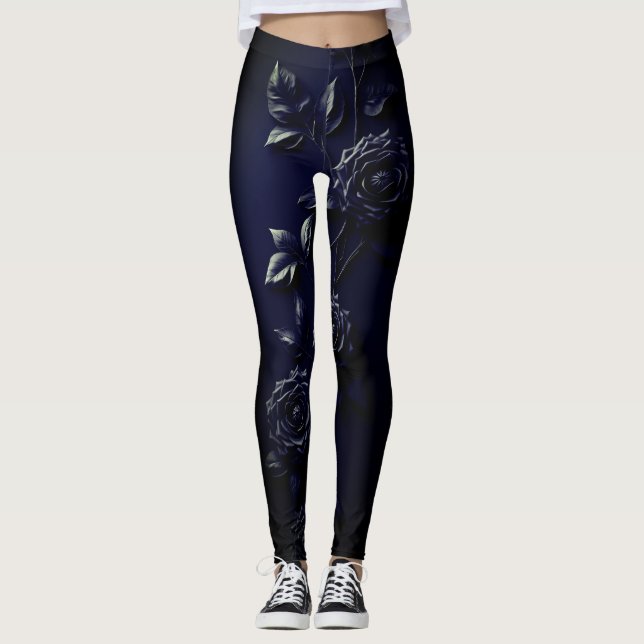 Legging Rosa preto (Frente)