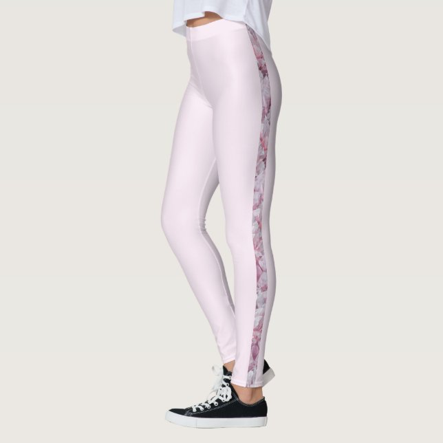 Legging Rosa Quartz Pastel Pink Cinza Moderna Feminina (Esquerda)