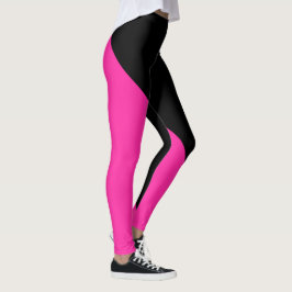 Legging Rosa Quente e Preto
