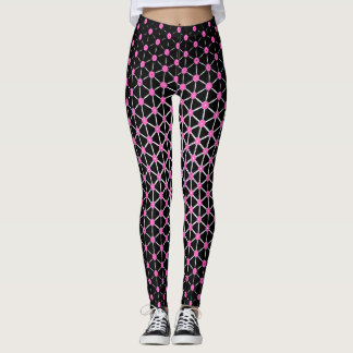 Legging Rosa quente e preto