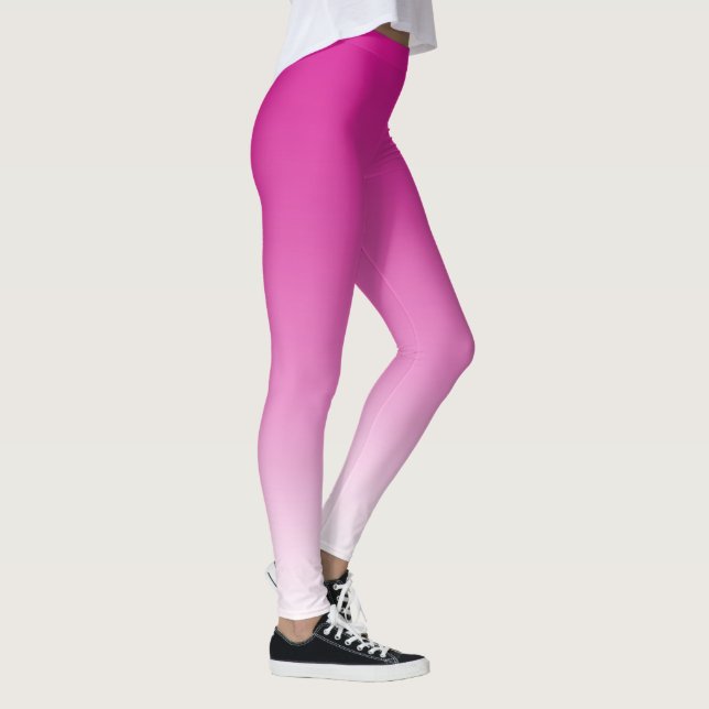 Legging Rosa quente Ombre por todo o lado em caneleiras do (Direita)