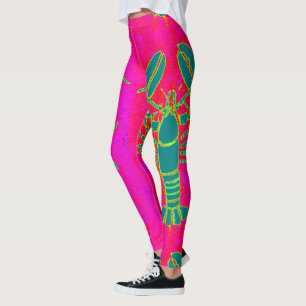 Legging rosa verde gigante de Thunder_Cove da lagosta