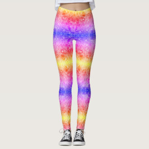 Legging Rosa Vermelho Azul + Amarelo Cores em Moderno Pers