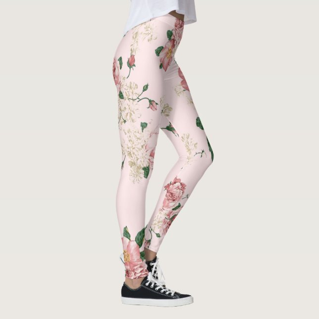 Legging Rosa Vintage Floral (Direita)