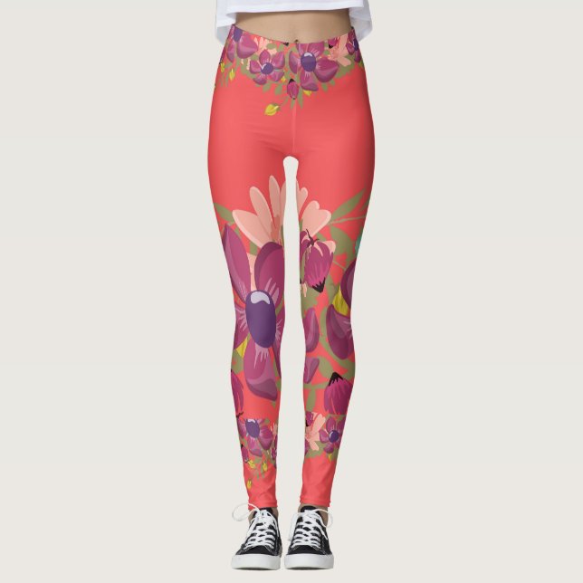 Legging Rosaflorah rosa (Frente)