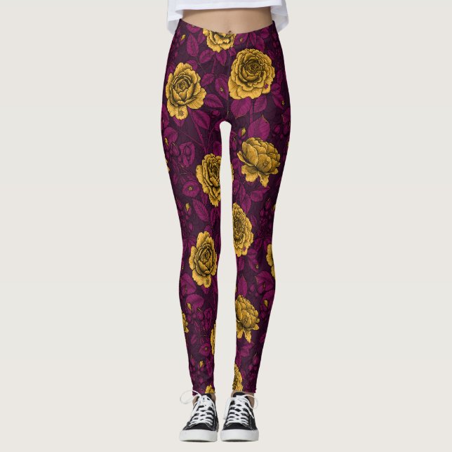 Legging Rosas amarelas (Frente)