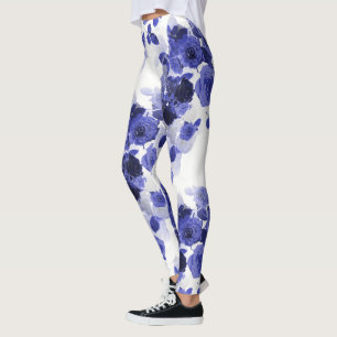 Legging Rosas azuis