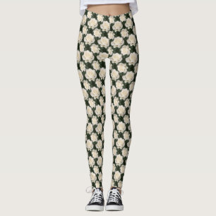 Legging Rosas brancas