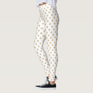 Legging Rosas claro e Joias Douradas