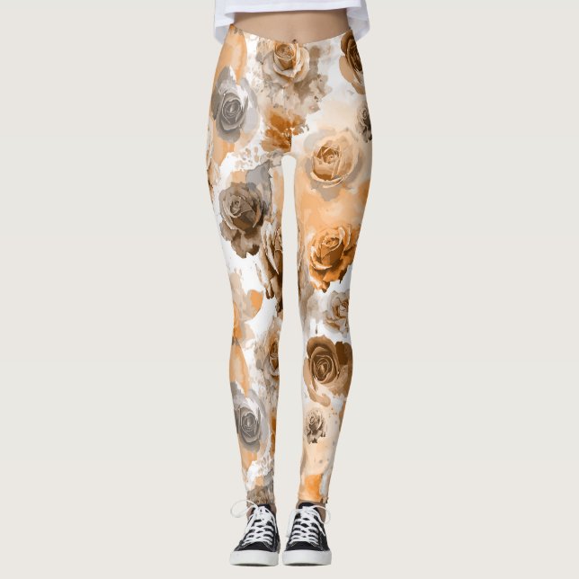 Legging Rosas de Aquarela 2 (Frente)