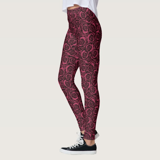 Legging Rosas de Borgonha (Esquerda)
