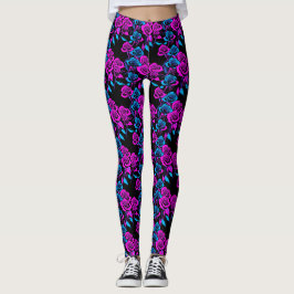 Legging Rosas de Cores Neon
