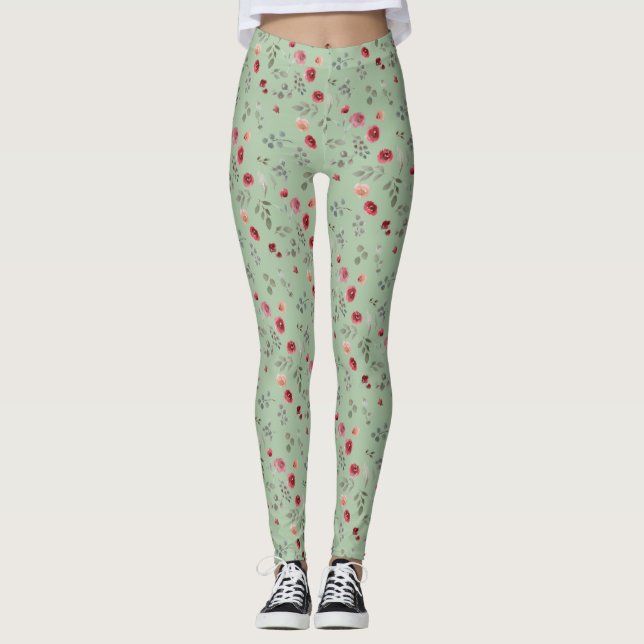 Legging Rosas dispersos (Frente)