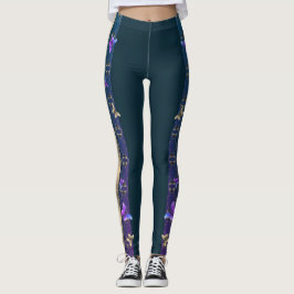 Legging Rosas e borboletas Leggens Azuis