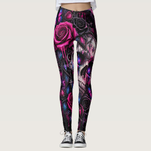 Legging rosas e caveira- ARH
