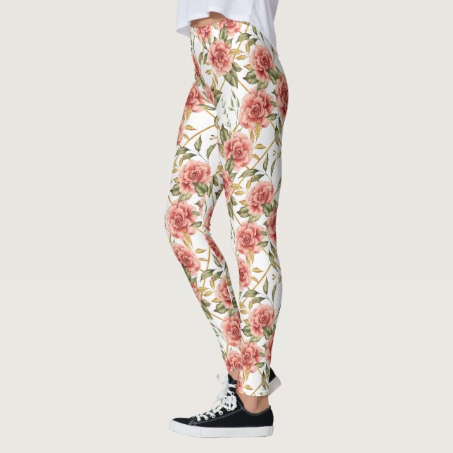 Legging Rosas e folhas (Esquerda)