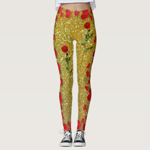 Legging Rosas e pernas para o coração