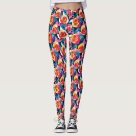 Legging Rosas em Camadas de Amor