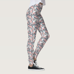 Legging Rosas Rosa