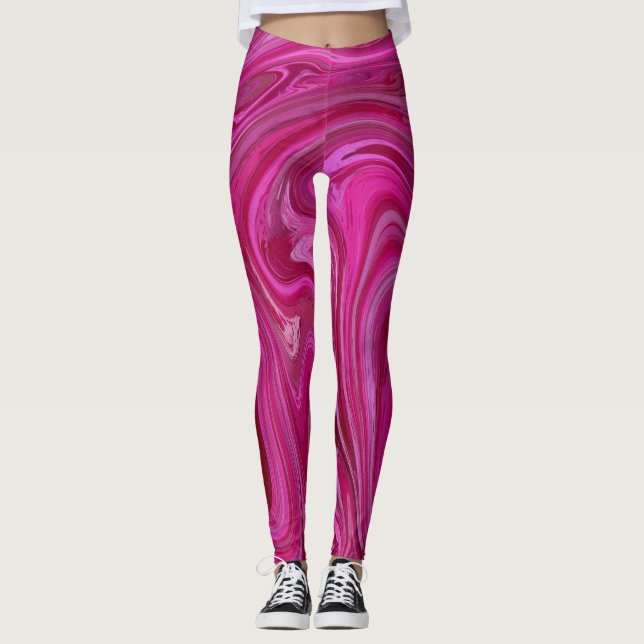 Legging Rosas Rosa Rosa Rosa Rosa (Frente)