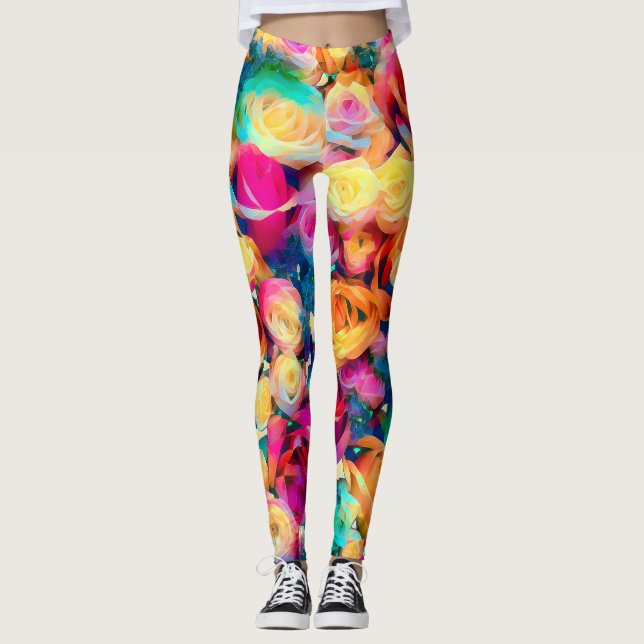 Legging Rosas surpreendentes (Frente)