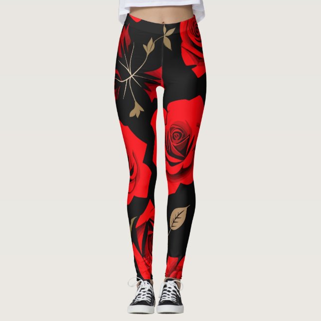 Legging Rosas vermelhas (Frente)