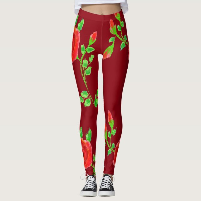 Legging Rosas vermelhas (Frente)