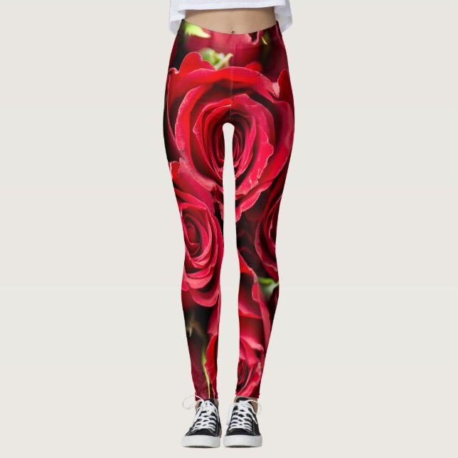 Legging Rosas vermelhas (Frente)