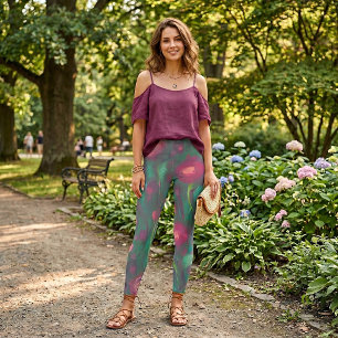Legging Rosas vermelhas abstratas silenciadas