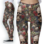 Legging Rosas vermelhas Célticas Célticas Verde Deixa Natu<br><div class="desc">Células Célticas do Rosa vermelha Cream Leggings Naturais de Fundo Exploram minhas Rosas vermelhas Célticas Leggings Naturais, com galhos interligados e nós celtas. Esta design apresenta maria verde, folhas, flores vermelhas e bagas azuis. Estas leggings expressam seu profundo amor por todas as coisas góticas e não convencionais. A fusão perfeita...</div>