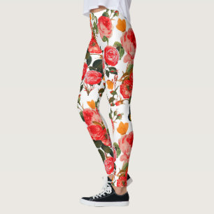 Legging ROSAS VERMELHAS E BORRACHAS AMARELAS Branco